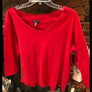 NWOT -Tribal beautiful red top, 3/4 length sleeves